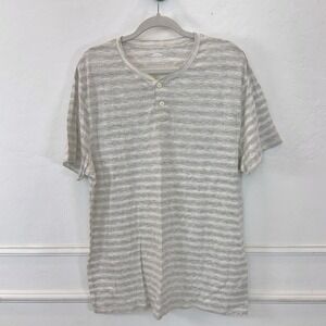 Old‎ Navy Mens Heathered Stripe Henley T Shirt XL Tall Casual Everyday